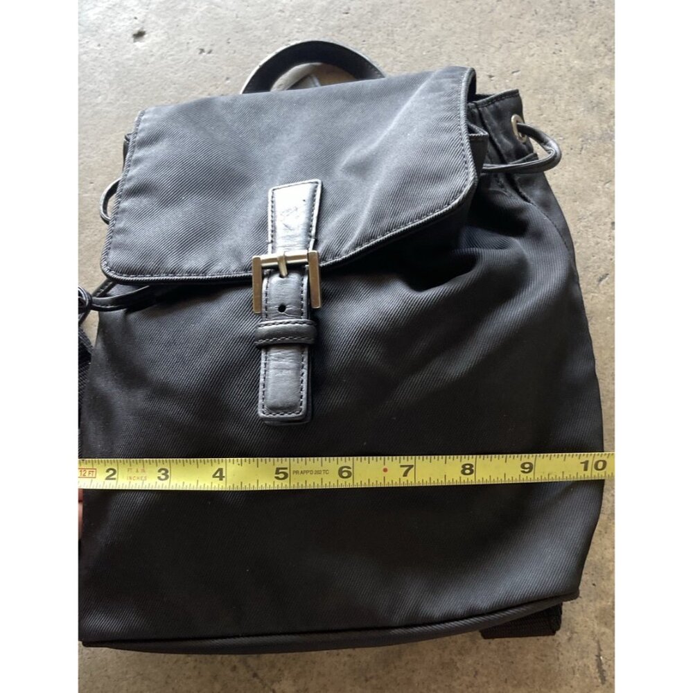 Vintage Coach Black Nylon Mini Backpack Leather Cargo Backpack Travel - Picture 5 of 15